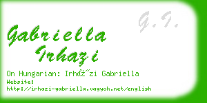 gabriella irhazi business card